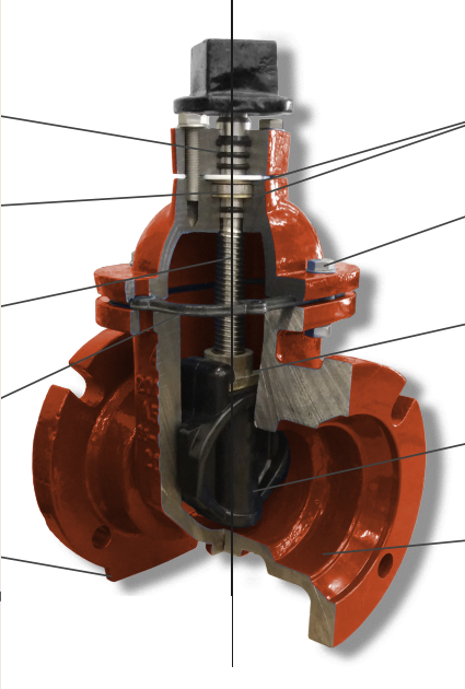 VSI Resilent Gate Valve  6" Class 150 - AWWA C515